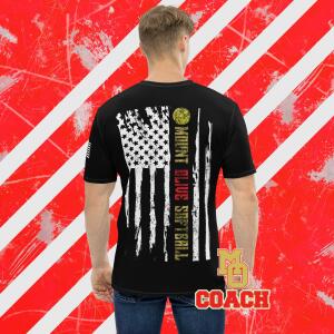 23FCS3 - Coach MO Softball Flag (Sublimation - Black)