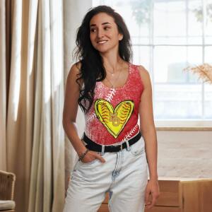 MO Softball Heart Tank
