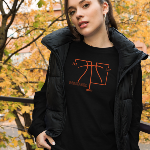Eat. Sleep. Basketball. Adult Unisex Long Sleeve Tee