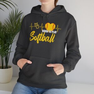 Mount Olive Adult Hoodie Sweatshirt - Born to Play Softball
