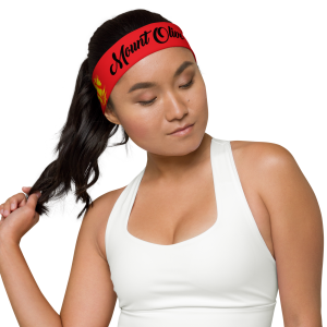 Marauders Headband (Softball) - Black on Red
